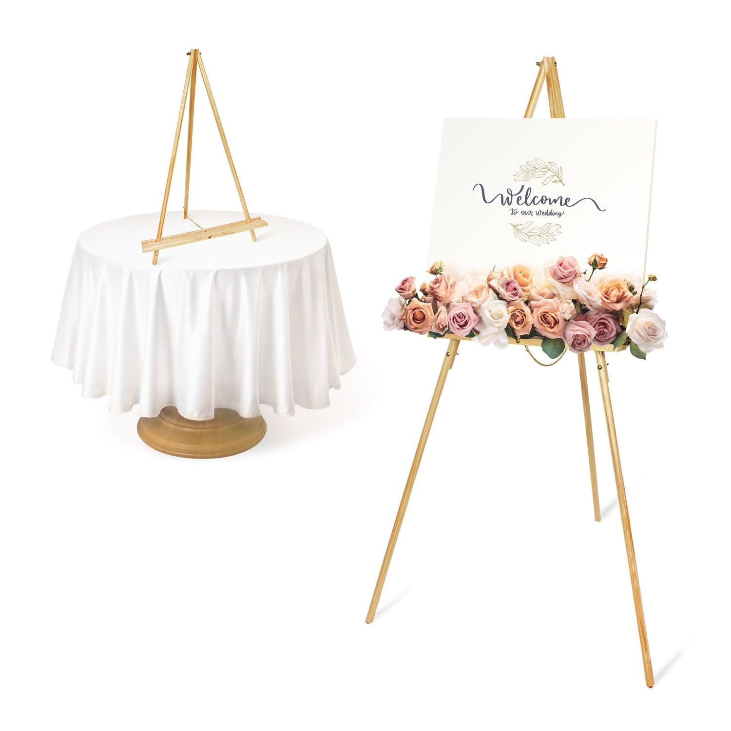 Gold Table Easel . 22 Wood Wedding Easel Stand Rose Gold Champagne