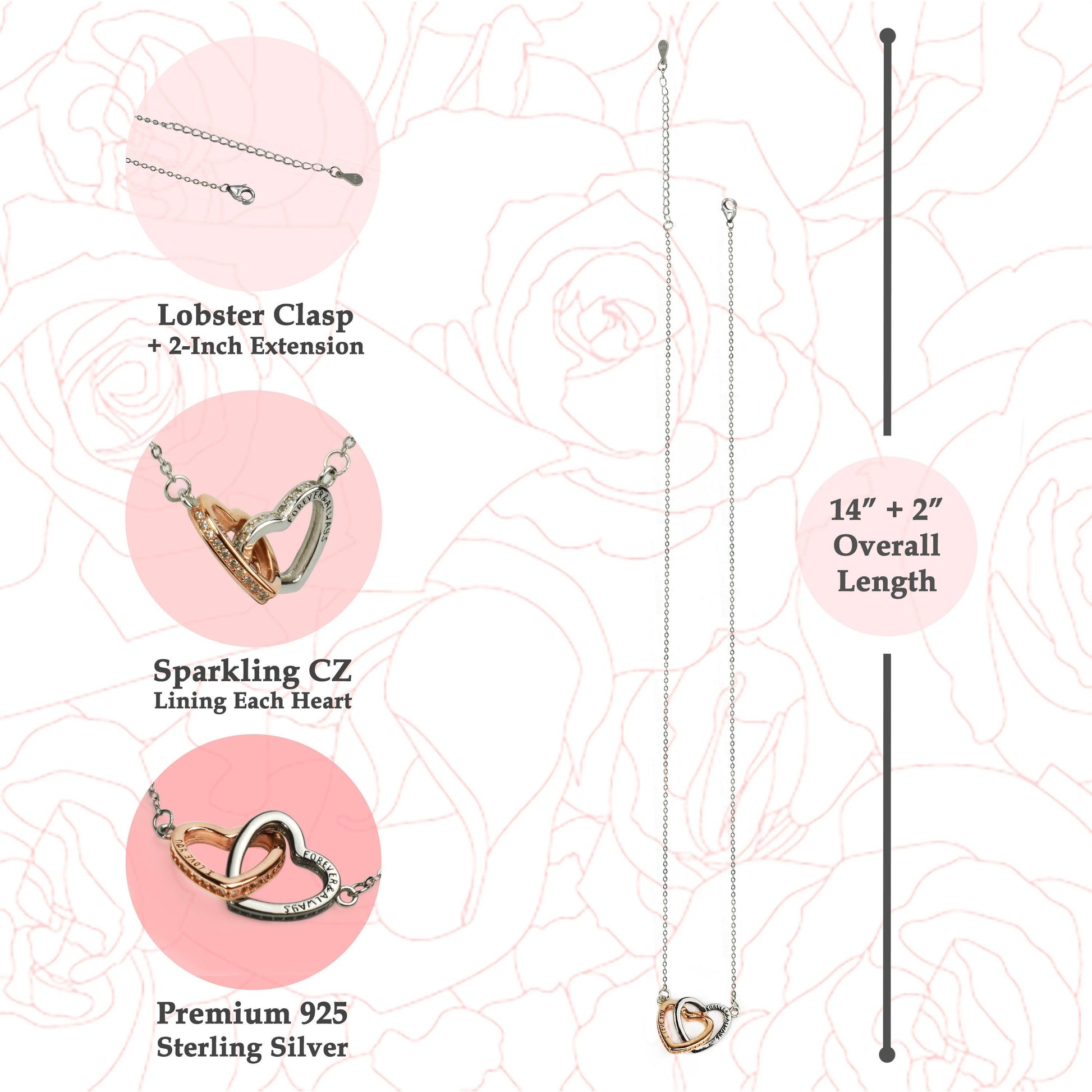 Double Heart Necklace - JAHomesUS