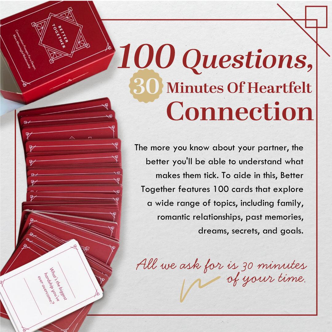 Couples Relationship Question Card Game (Original 100 Card Deck) - JAHomesUS