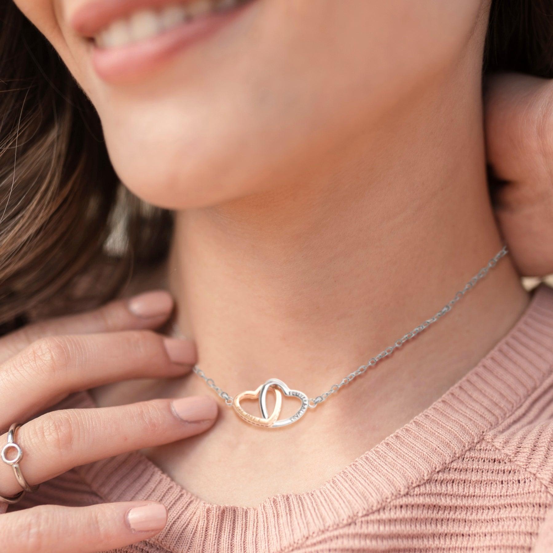 Double Heart Necklace - JAHomesUS