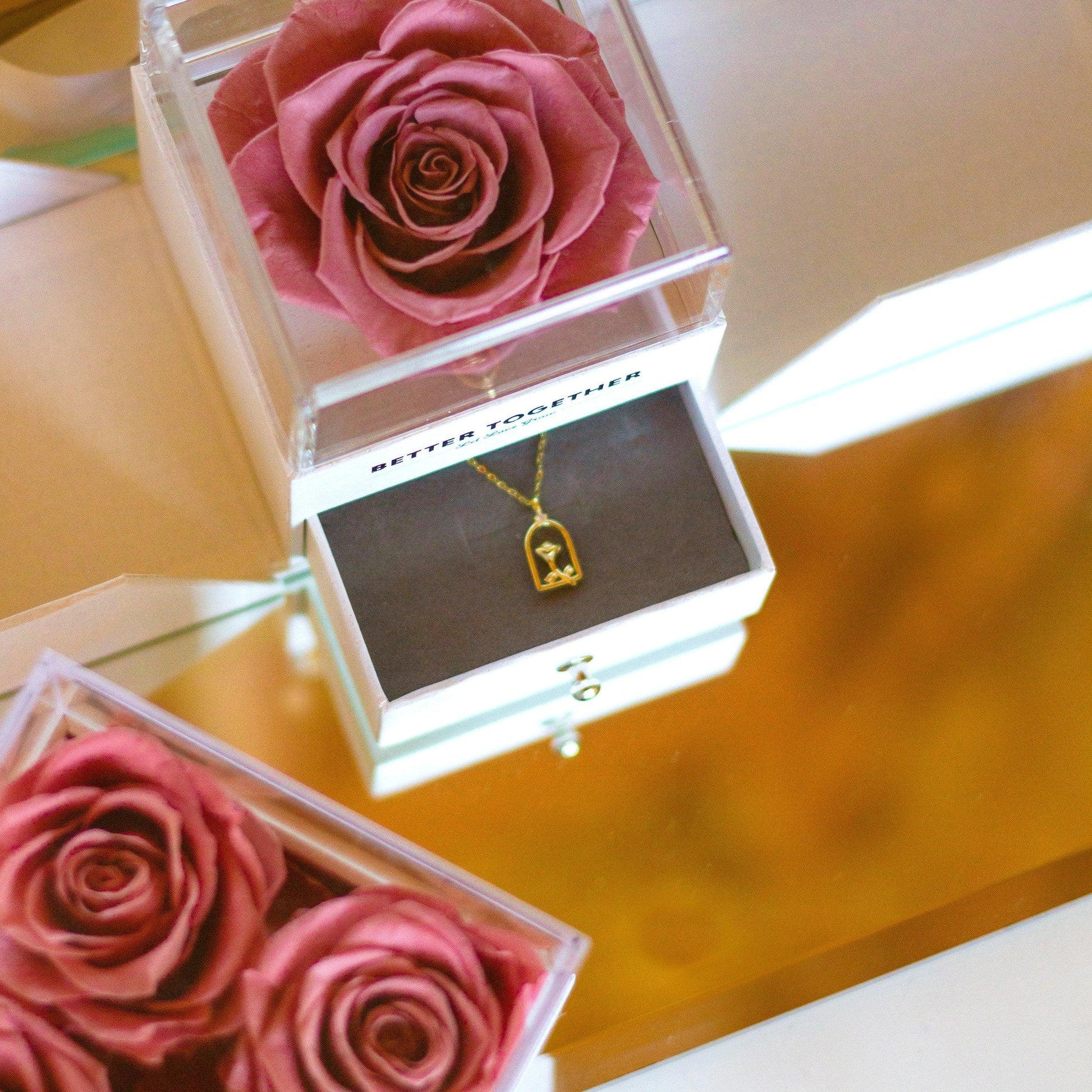 Preserved Rose with Necklace - JAHomesUS