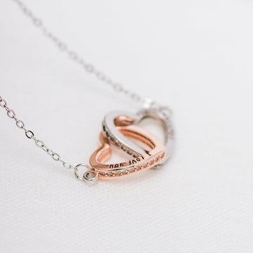 Double Heart Necklace - JAHomesUS
