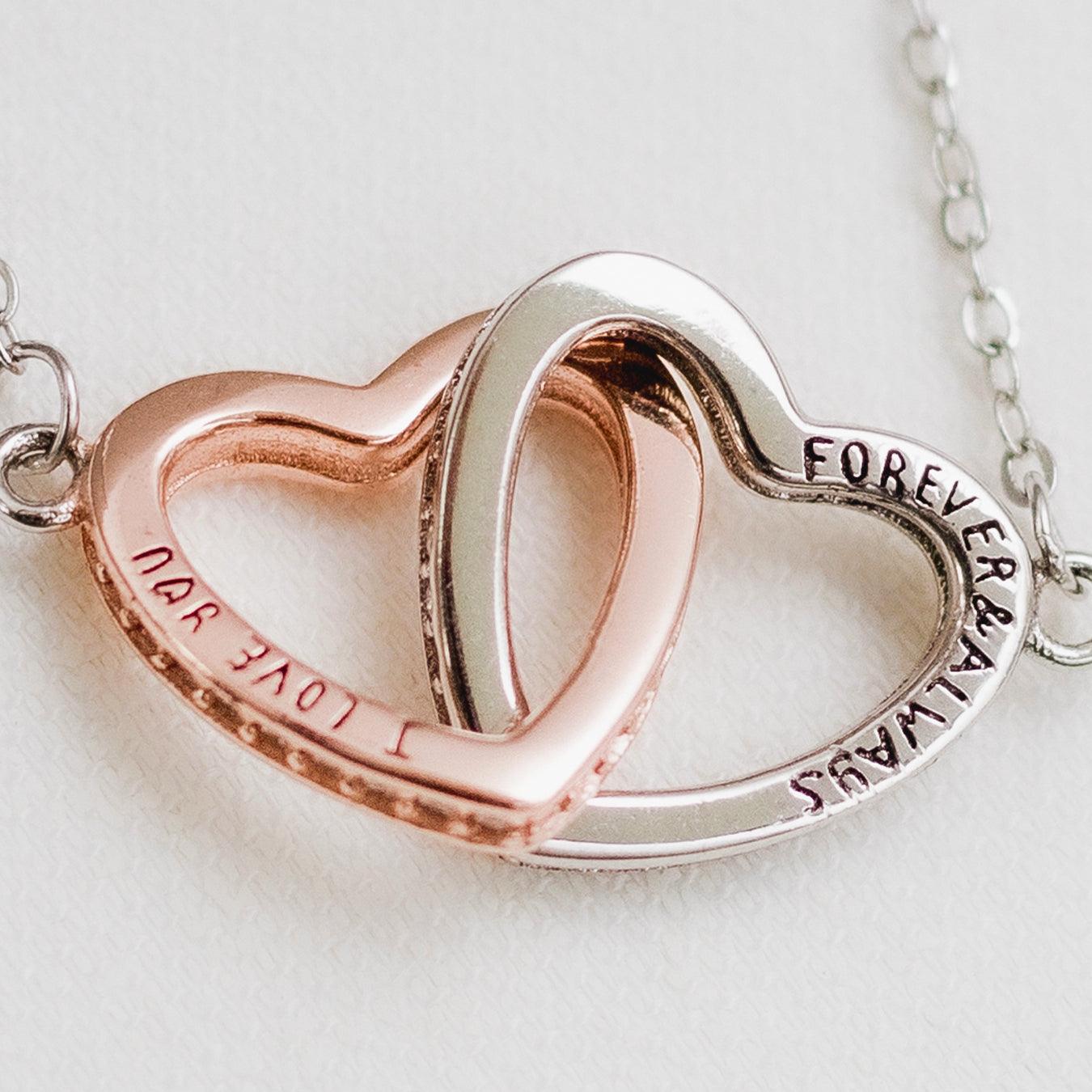 Forever Love Heart Pendant Necklace For Women 925 Sterling Silver