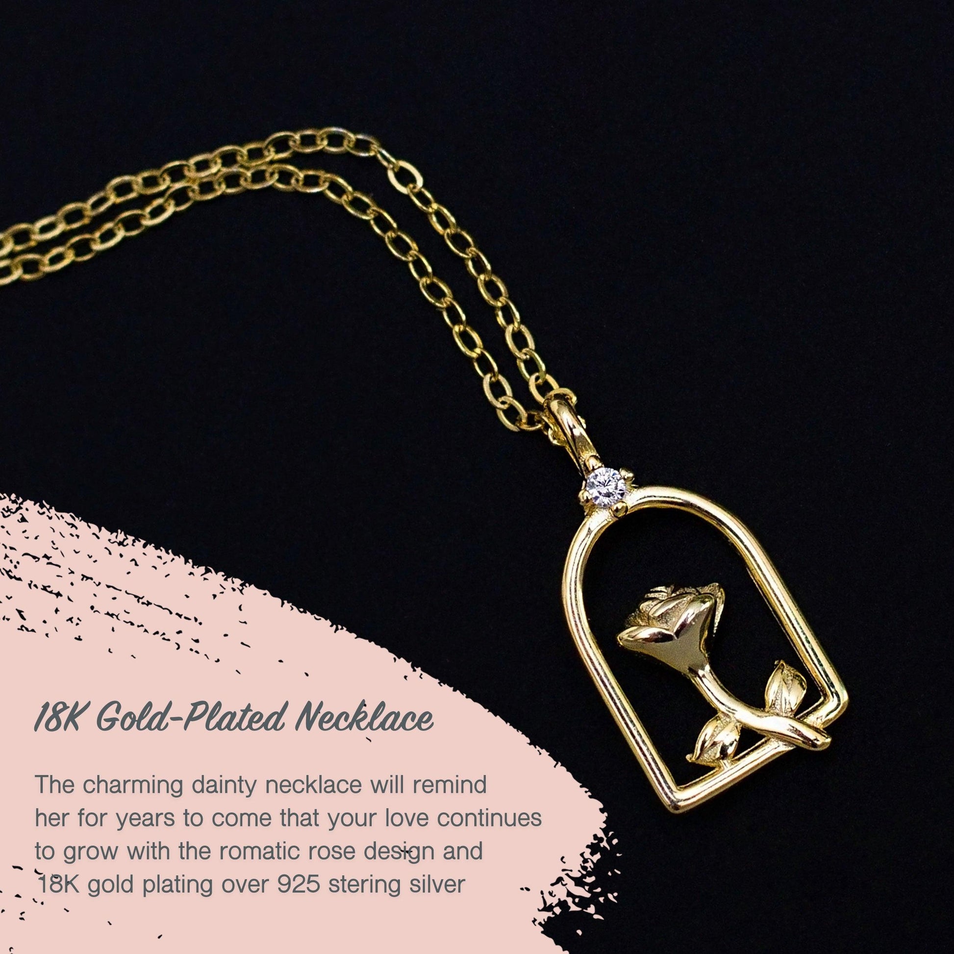 Preserved Rose with Necklace - JAHomesUS