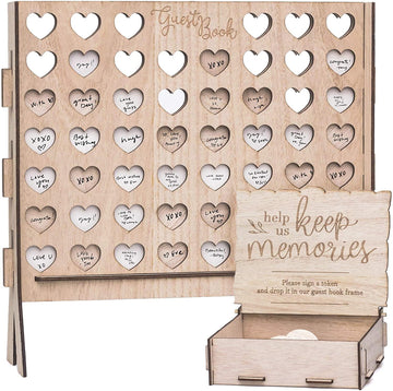 Wooden Guest Book Alternative (Connect Four 54 Slots) - JAHomesUS