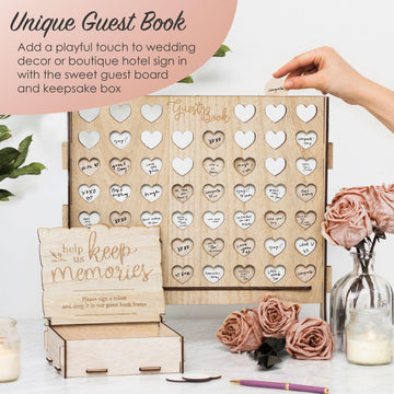 Wooden Guest Book Alternative (Connect Four 54 Slots)