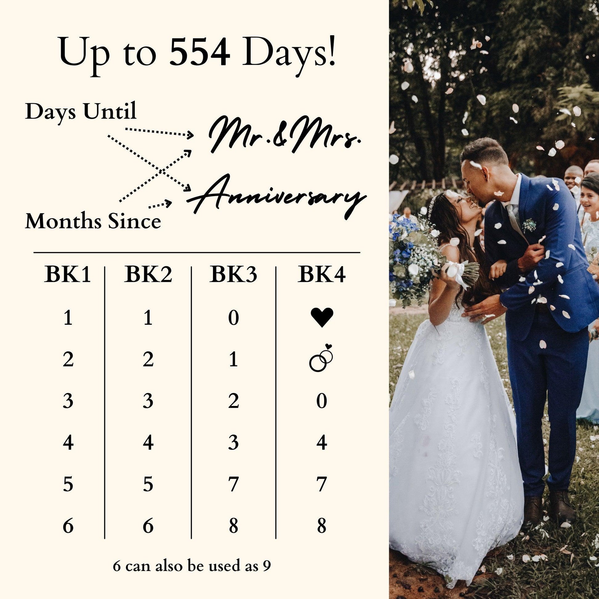 Mr & Mrs Wedding Countdown Blocks - JAHomesUS