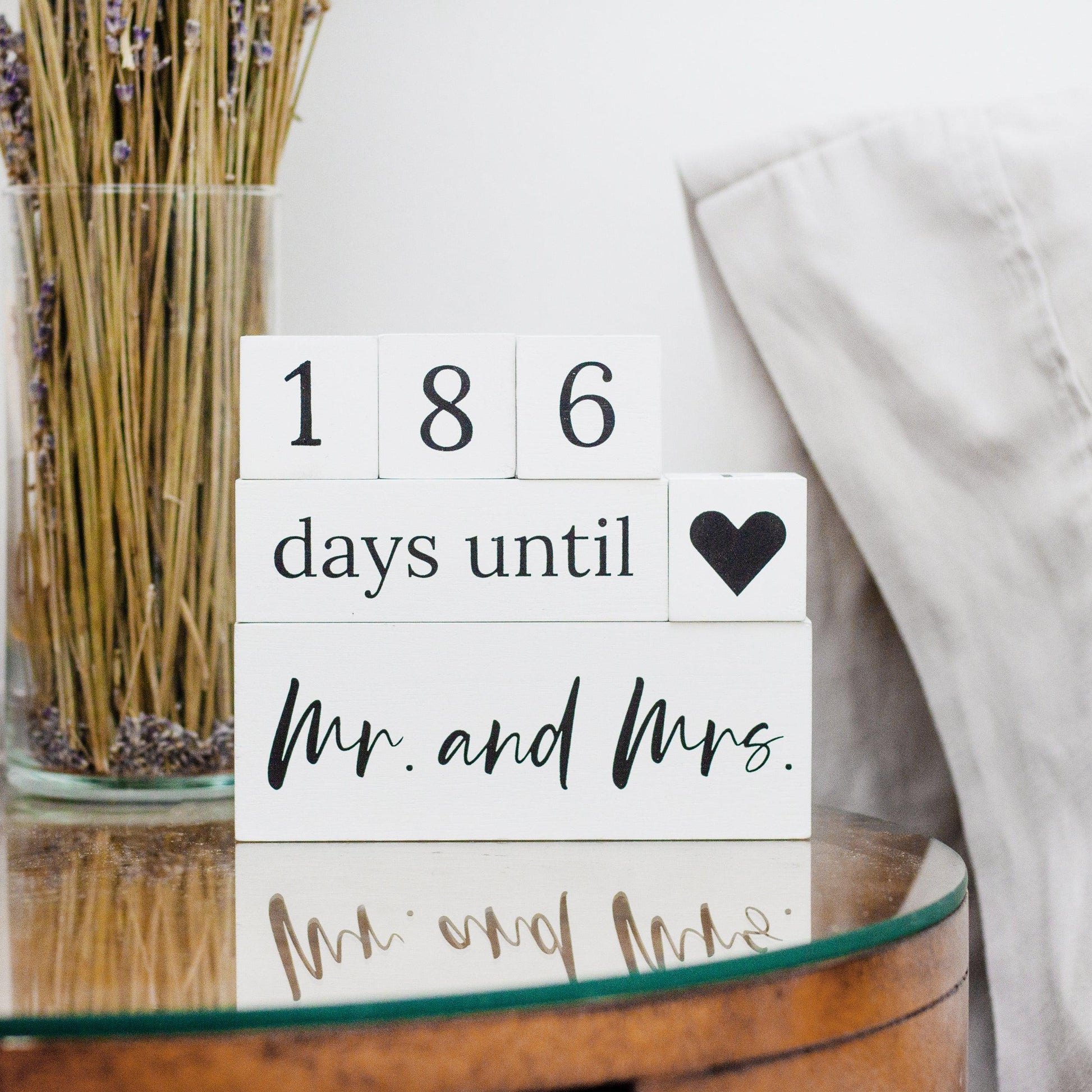 Mr & Mrs Wedding Countdown Blocks - JAHomesUS