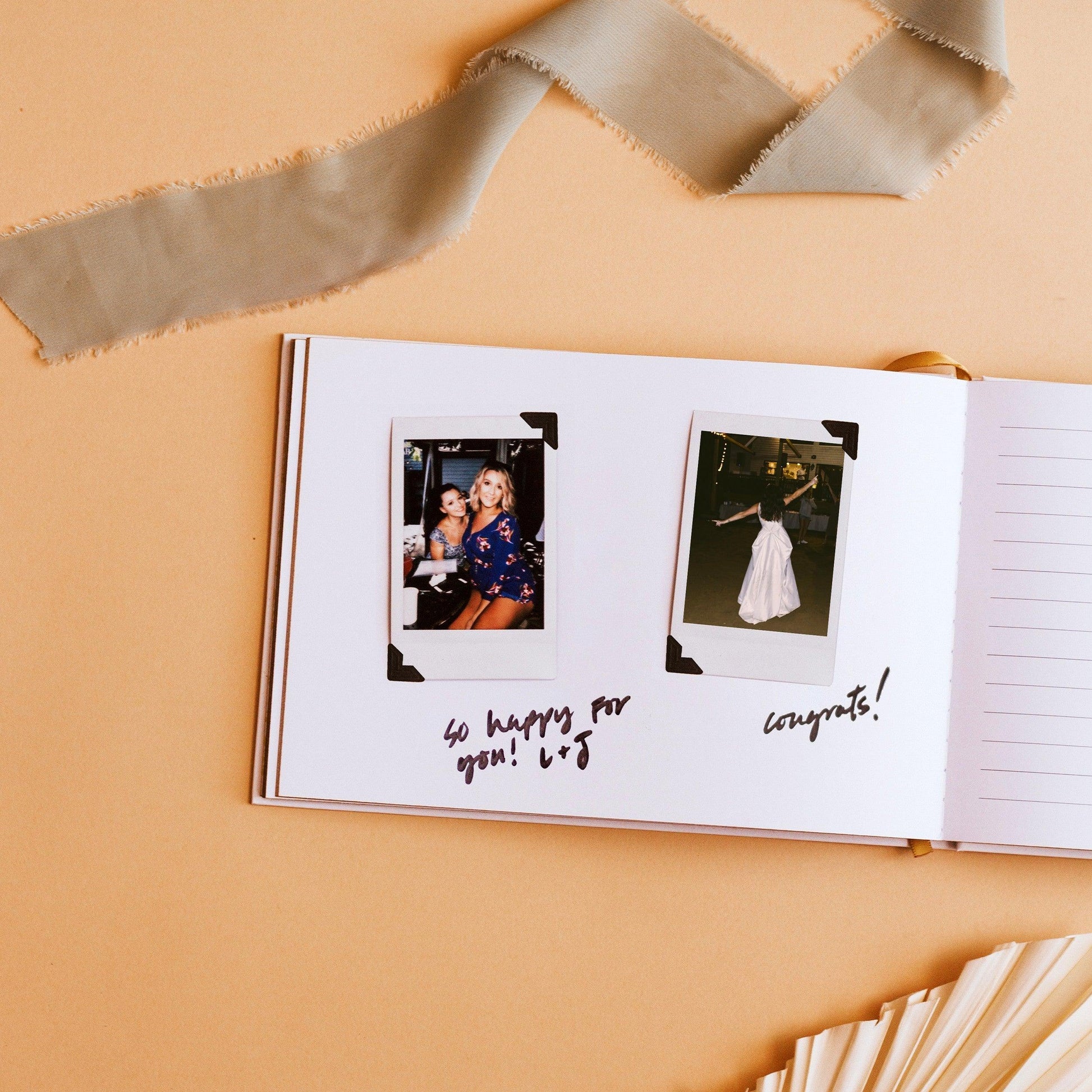 Photo Album Scrapbook Polaroid Photo Album for a Wedding as
