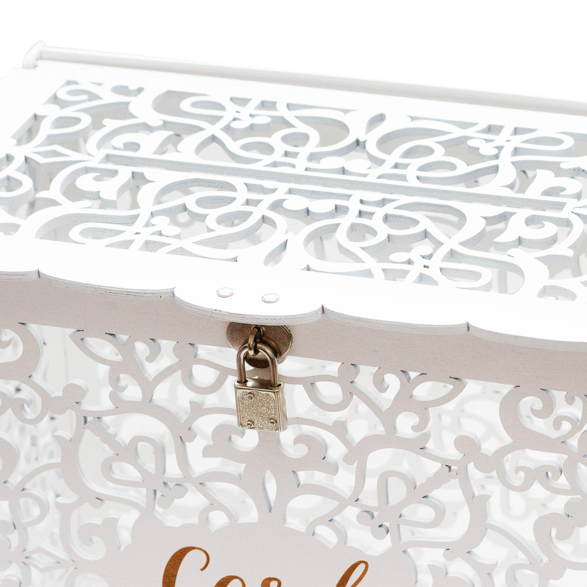 Wedding Gift Card Box with Lock - JAHomesUS