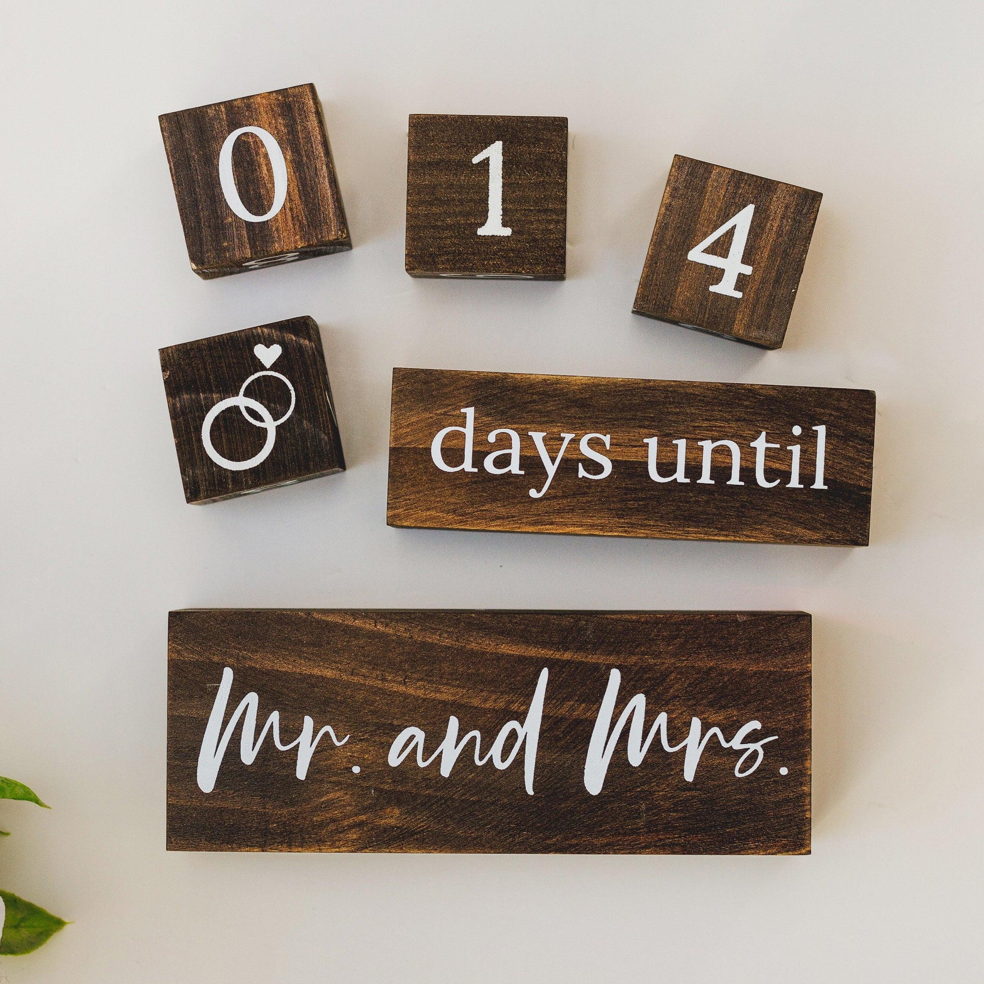 Mr & Mrs Wedding Countdown Blocks - JAHomesUS