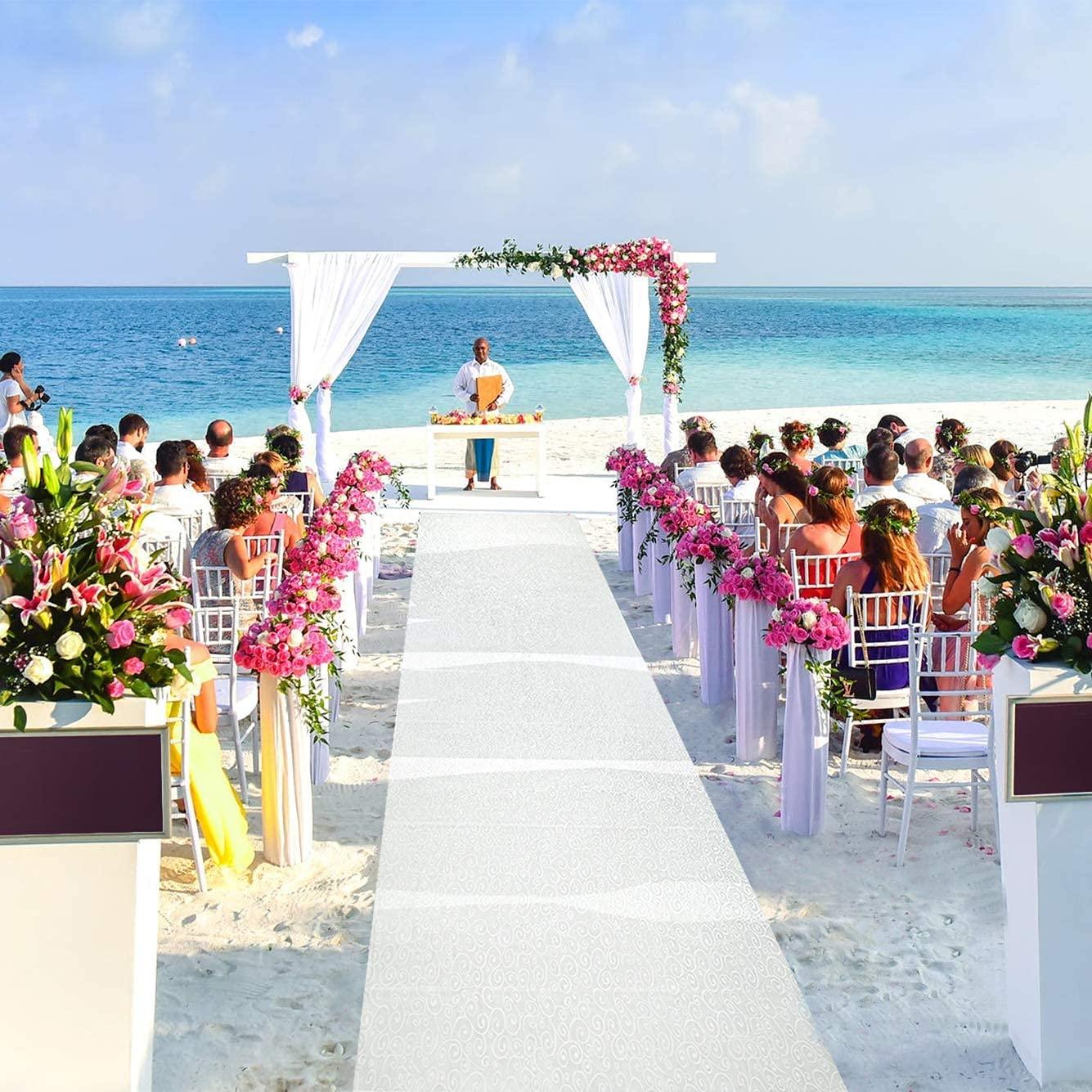 White Wedding Ceremony White Carpet Runner White Aisle Runner For